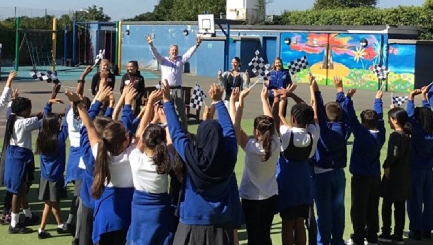 Primary school children in Barnet complete a kilometre every day through walking