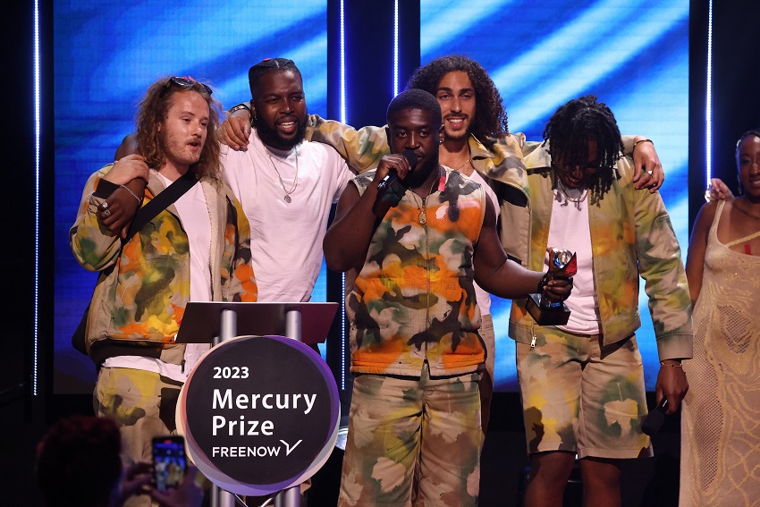 Winners-Ezra-Collective-during-The-2023-Mercury-Prize-with-FREENOW-5