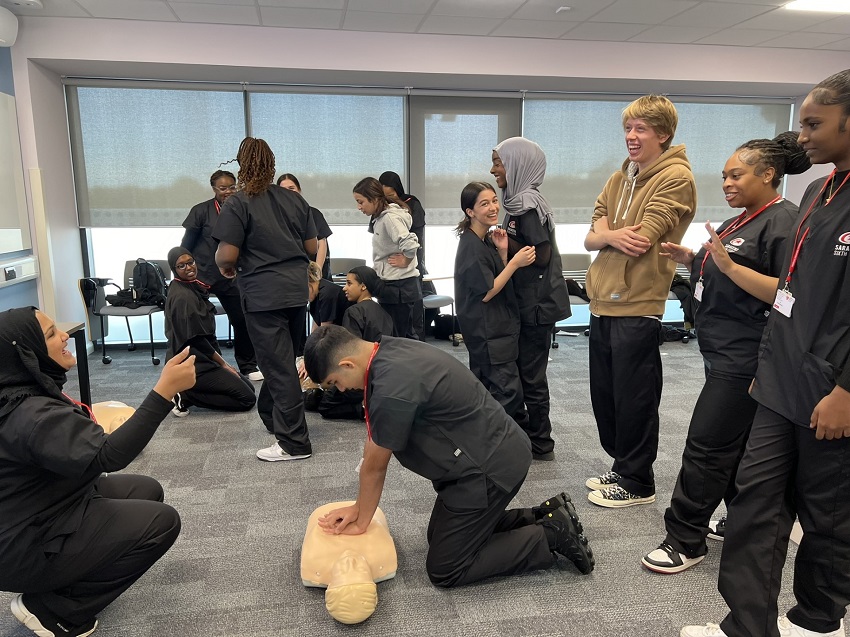 T-Level students at nursing and midwifery expert sessions