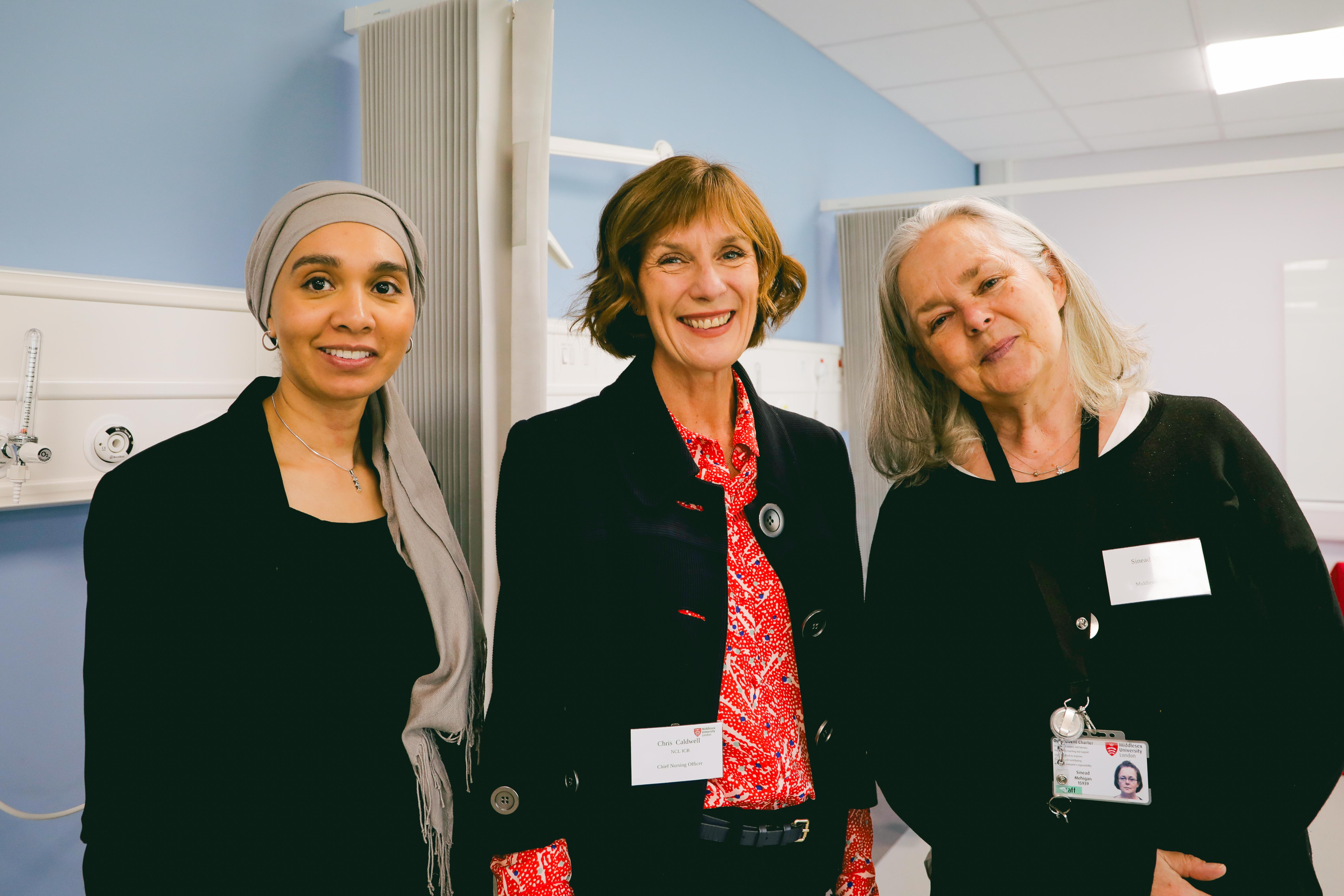 Chris Caldwell (centre) at MDX T Level event