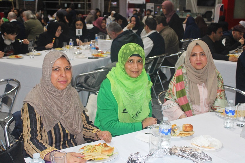 three Ladies participating in iftar event