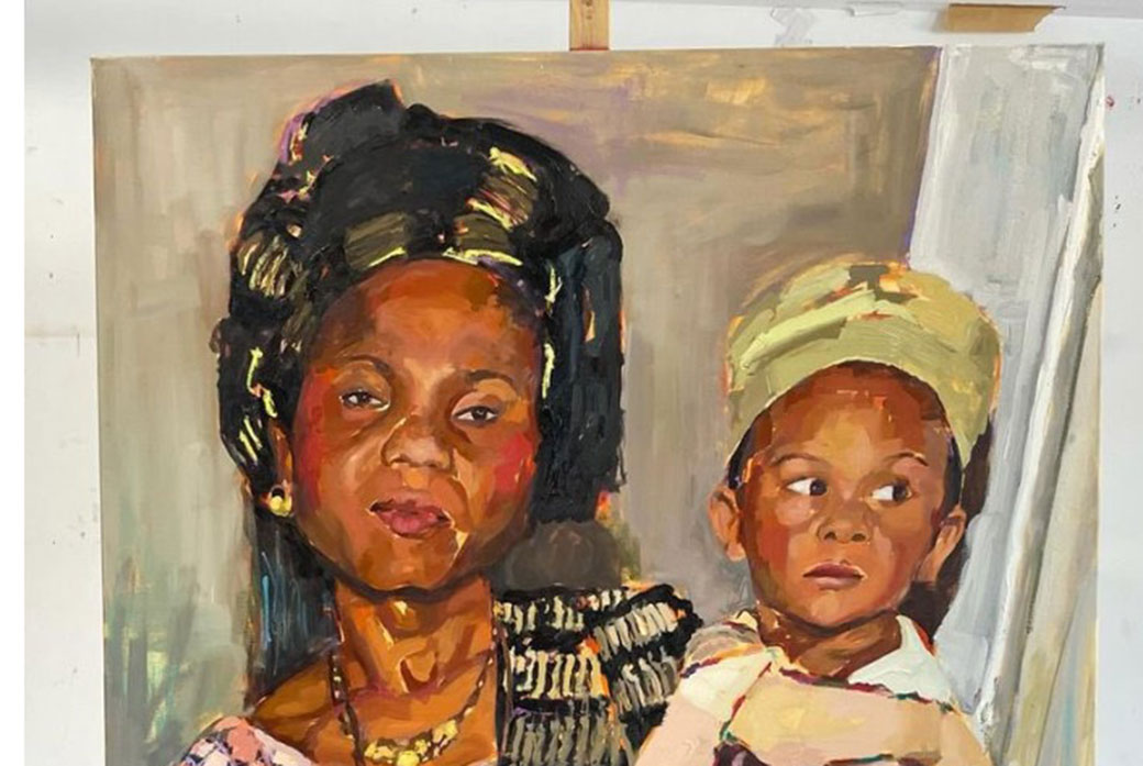 Teoni Hinds mother and son portrait