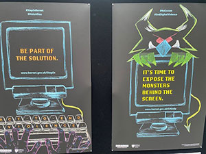 Image of two anti-misogyny posters