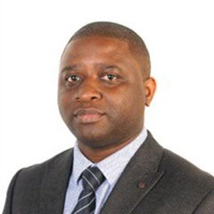 A man looks at camera