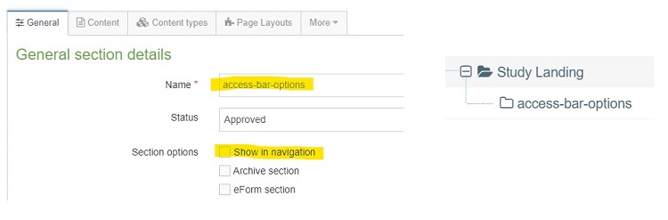 Screenshot showing Two-step access bar section set up